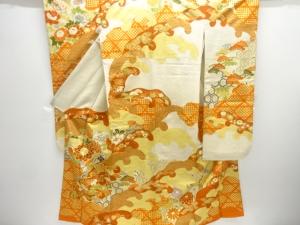 荒波に菊模様刺繍振袖